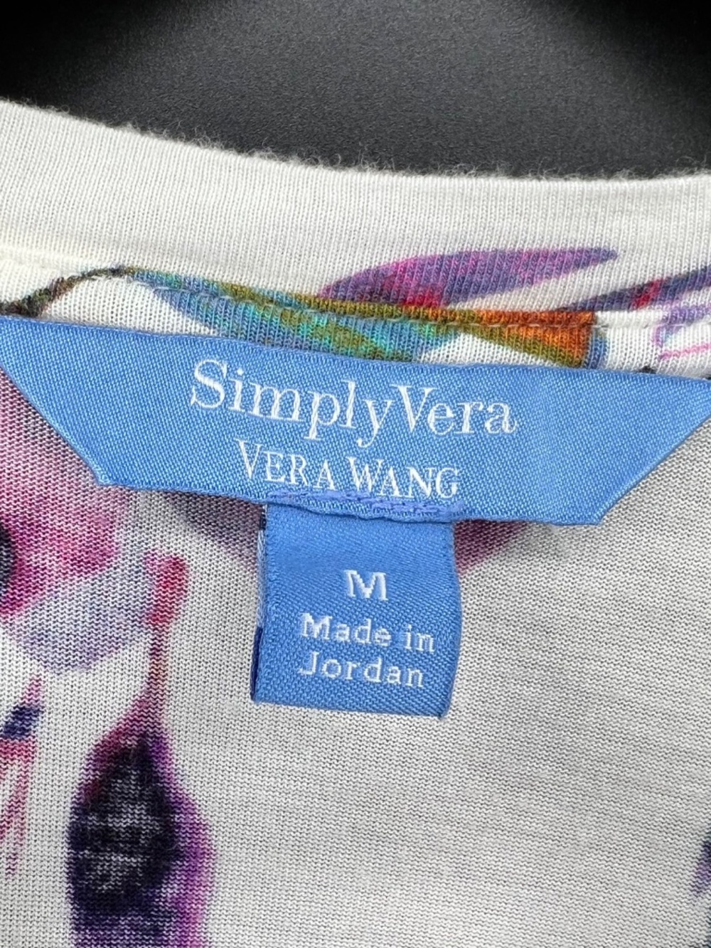 Simply Vera Vera Wang Women's Floral Print Sleeveless Tank Top Size Med Rayon - Picture 3 of 6